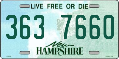 NH license plate 3637660