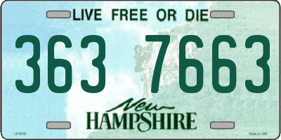 NH license plate 3637663