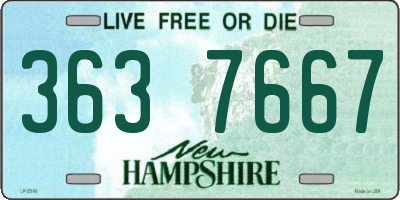 NH license plate 3637667