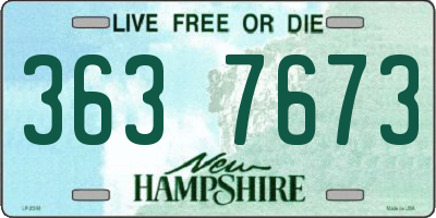 NH license plate 3637673