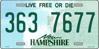 NH license plate 3637677