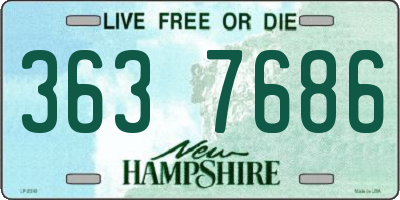 NH license plate 3637686