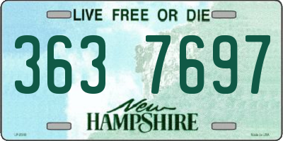 NH license plate 3637697