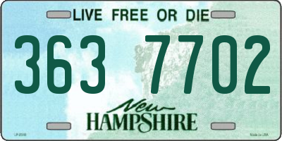 NH license plate 3637702