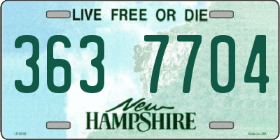 NH license plate 3637704