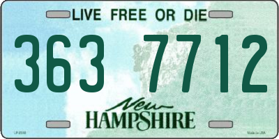 NH license plate 3637712