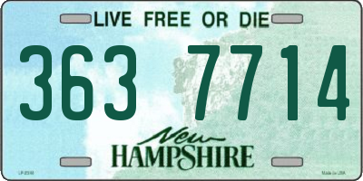 NH license plate 3637714