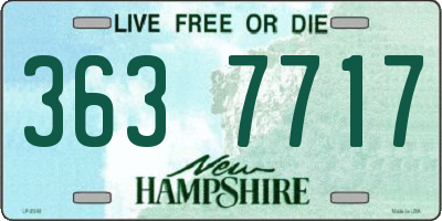 NH license plate 3637717