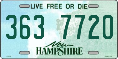 NH license plate 3637720