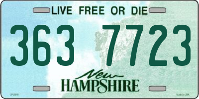 NH license plate 3637723