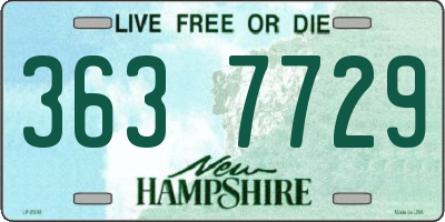 NH license plate 3637729