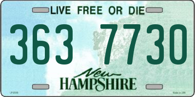 NH license plate 3637730