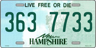 NH license plate 3637733
