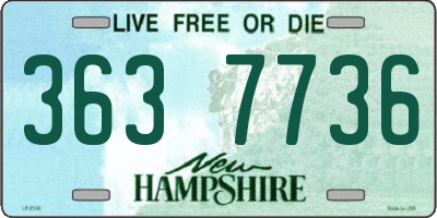 NH license plate 3637736