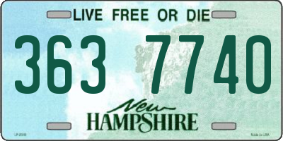 NH license plate 3637740