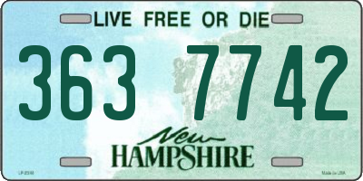 NH license plate 3637742