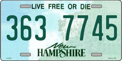 NH license plate 3637745