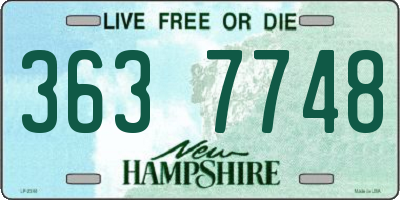 NH license plate 3637748