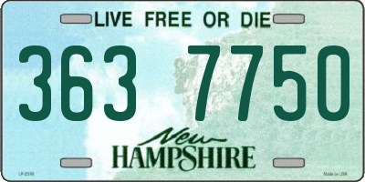 NH license plate 3637750