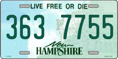 NH license plate 3637755