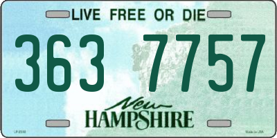 NH license plate 3637757