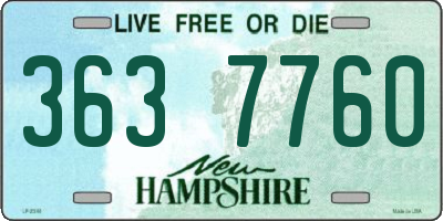 NH license plate 3637760