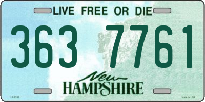 NH license plate 3637761