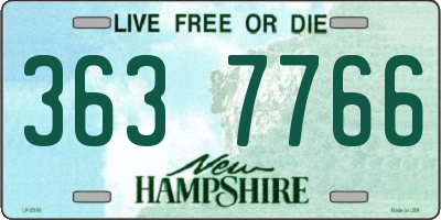 NH license plate 3637766