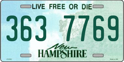 NH license plate 3637769