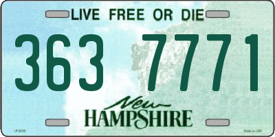 NH license plate 3637771