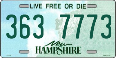 NH license plate 3637773