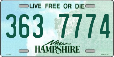 NH license plate 3637774