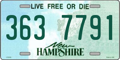 NH license plate 3637791