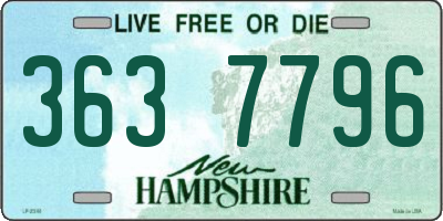 NH license plate 3637796