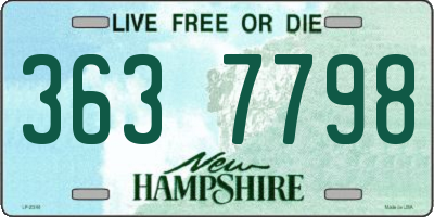 NH license plate 3637798