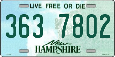 NH license plate 3637802