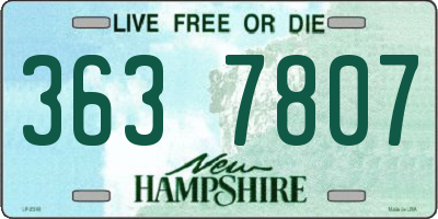 NH license plate 3637807