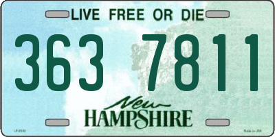 NH license plate 3637811