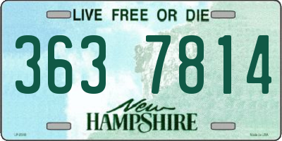 NH license plate 3637814
