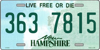 NH license plate 3637815