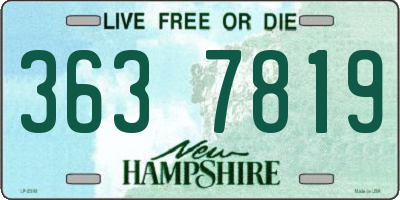NH license plate 3637819