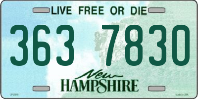 NH license plate 3637830