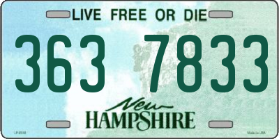 NH license plate 3637833