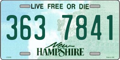 NH license plate 3637841