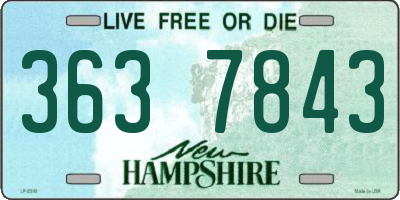 NH license plate 3637843