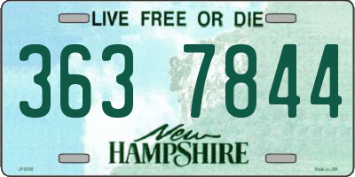 NH license plate 3637844