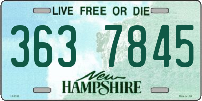 NH license plate 3637845