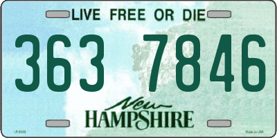NH license plate 3637846