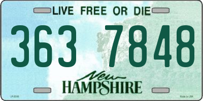 NH license plate 3637848