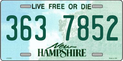 NH license plate 3637852